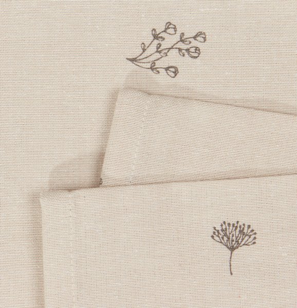 Serviette en tissu ENGFIOL 40x40 beige/gris 2pcs/pqt