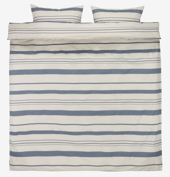 Duvet cover set SILJE Yarn dyed King navy