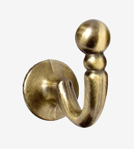 Tie-back hook PALMA pack of 2 brass