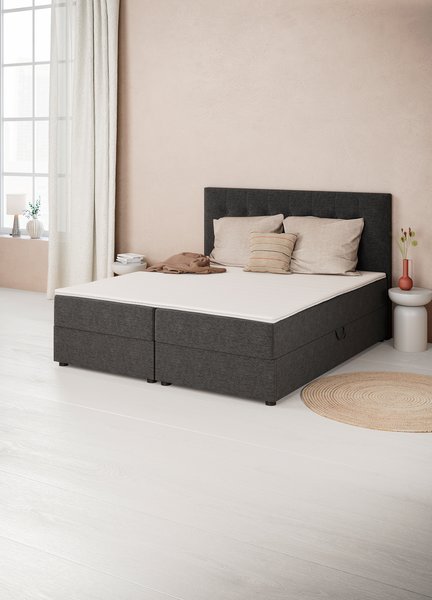 Континентальне ліжко PLUS C40 90x200см з ємністю Сірий-40