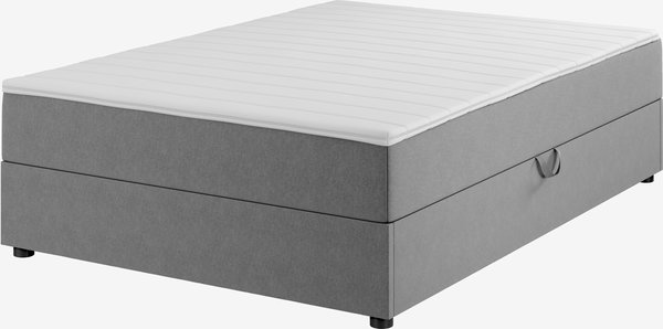 Boxspring 140x200 PLUS C40 opbergruimte grijs-23