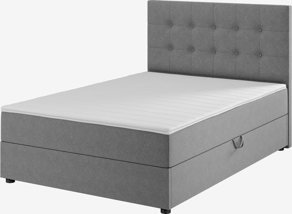 Boxspring 140x200 PLUS C40 opbergruimte grijs-23