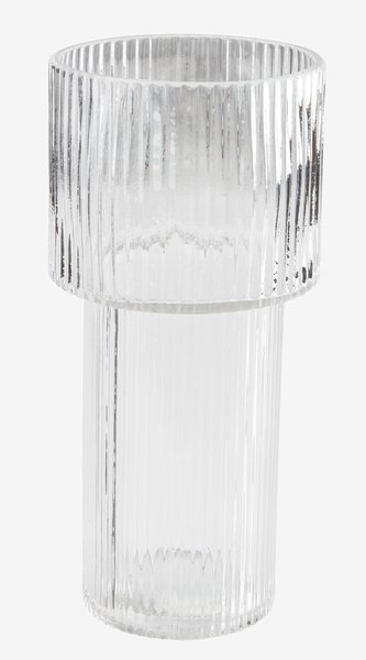 Vase RUNE Ø12xH25cm transparent