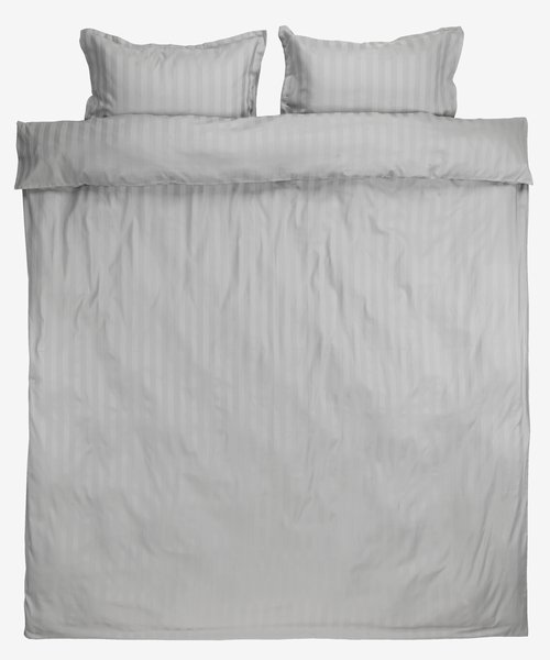 Sateen duvet cover set NELL King light grey