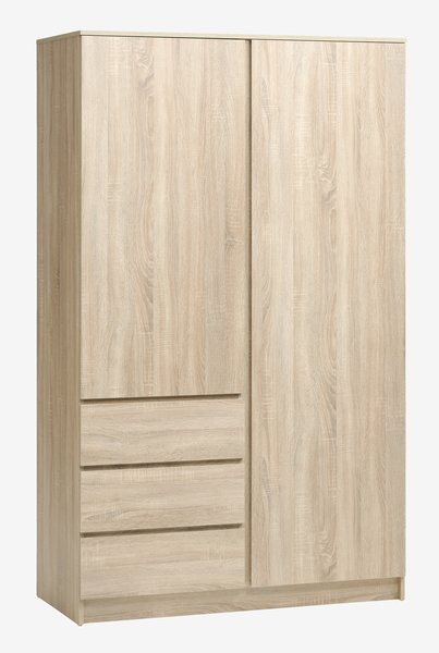 Armoire LIMFJORDEN 120x200 combi coloris chêne clair