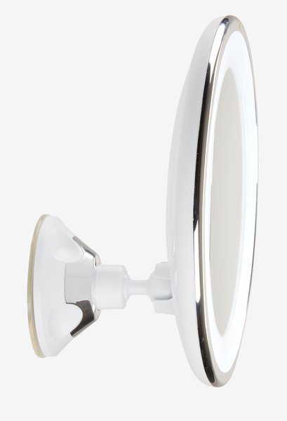 Zrkadlo VEDDIGE s LED Ø20xV22 cm biela