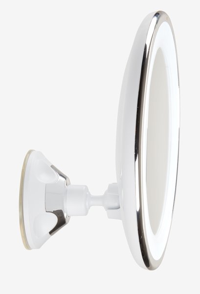 Miroir VEDDIGE a/LED Ø20xH22cm blanc