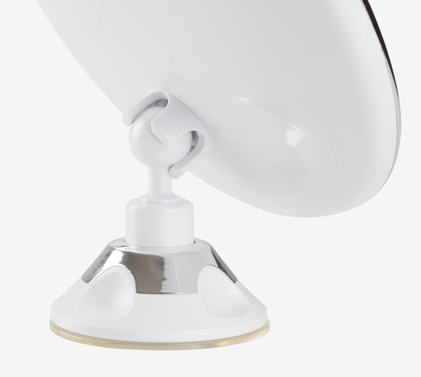 Miroir VEDDIGE a/LED Ø20xH22cm blanc