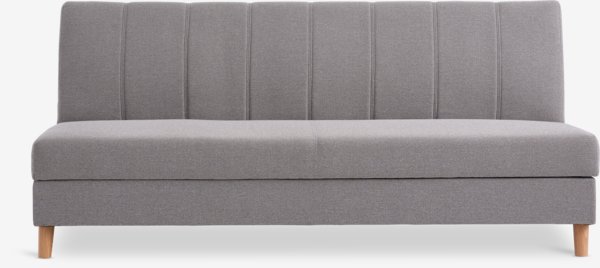 Sofa bed ILDVED beige fabric/oak colour