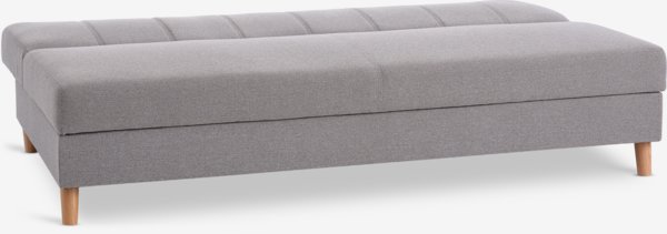 Schlafsofa ILDVED Stoff beige/eichenfarben