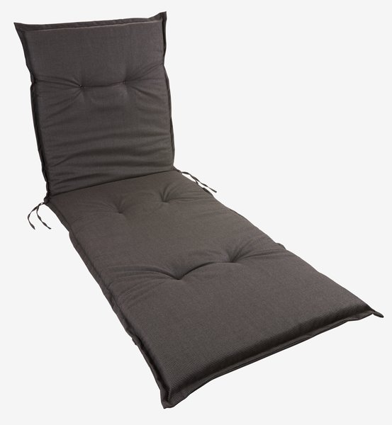 Garden cushion sun lounger BENNEBO black/grey