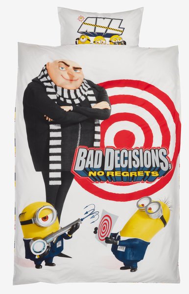 Sengesett MINIONS 140x200cm hvit