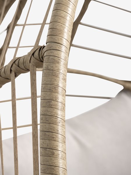 Hanging chair GJERN W118xH184xD106 natural