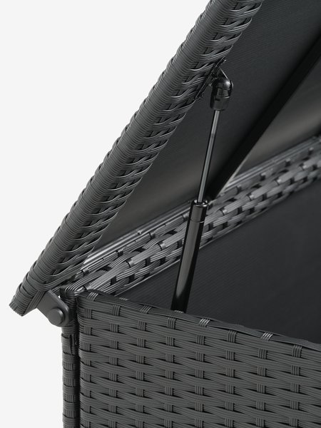 Coffre à coussins YDERUP l133xH64xP55 noir