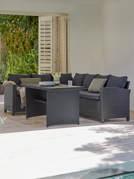 Set lounge AGERMOSE 6 posti nero