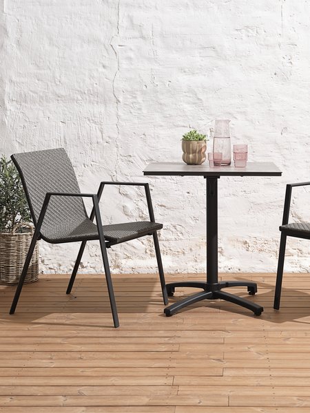 TIPMOSE L70 table + 2 DOVERODDE chair grey