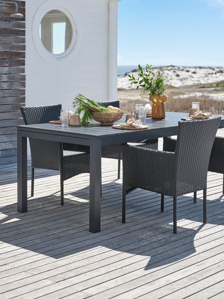 VATTRUP L206/321 table + 4 AIDT chaises noir