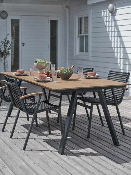 Table de jardin FAUSING l100xL220 naturel