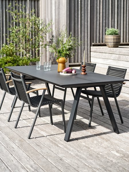 Table de jardin FAUSING l100xL220 noir