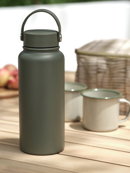 Thermal drinking bottle HUBRO 1000ml olive green