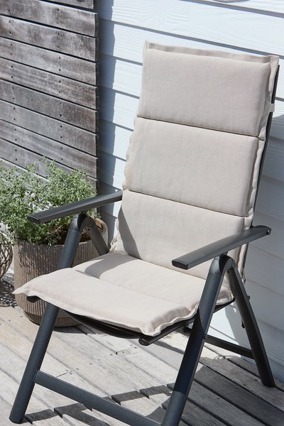 Garden cushion recliner chair BREDFJED off-white