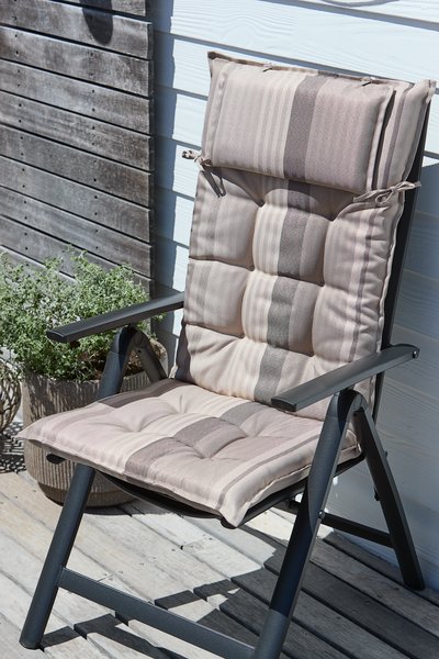 Garden cushion recliner chair HERRHAGEN light grey