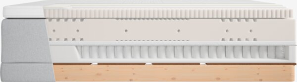 Elevationsseng 90x210cm DUNLOPILLO OSA grå-32 Fast
