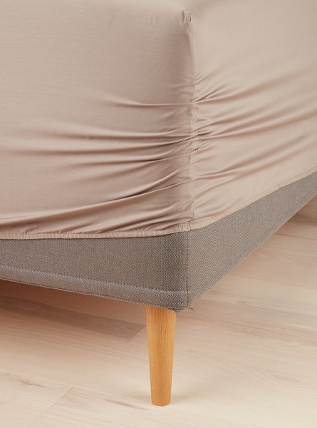 Fitted sheet VIVIAN King dark sand