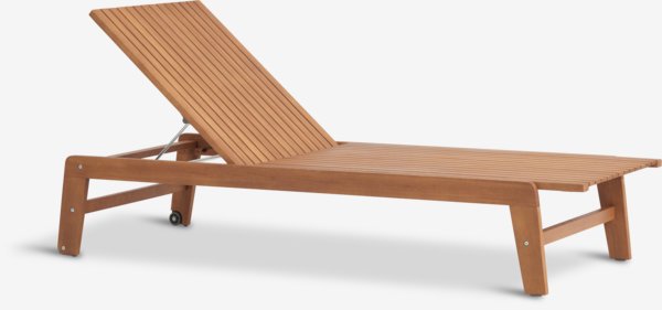 Sun lounger KIVIK W72xL190 hardwood