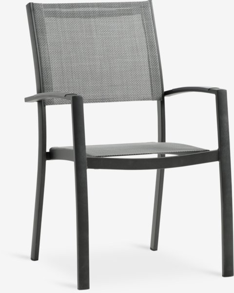 HAGEN Tavolo L214 cm + 4 STRANDBY Sedie grigio