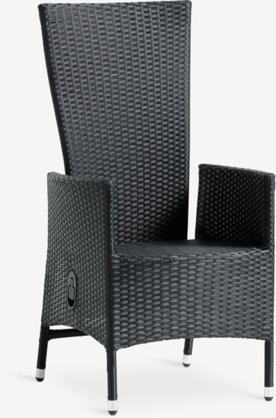 Silla reclinable SKIVE negro