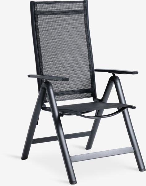 Silla reclinable LOMMA negro