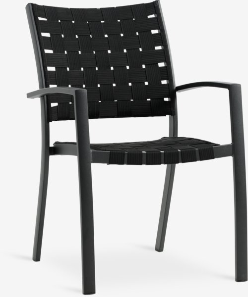 STENUNGSUND L60 tafel grijs + 2 JEKSEN stoelen zwart