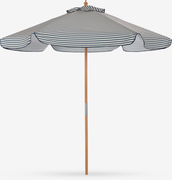 Parasol SMYGEHUK Ø200 naturel/bleu