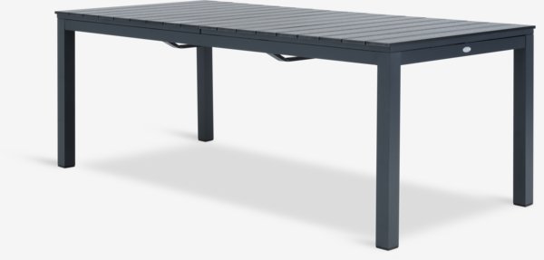 Table VATTRUP L206/321 + 4 chaises AIDT empilable noir