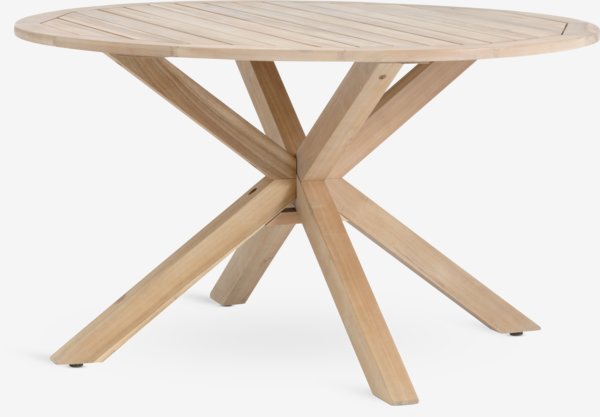 Mesa de jardín HESTRA Ø126 madera dura