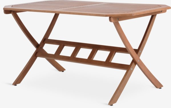 FEDDET L150 tafel hardhout + 4 GUDHJEM stoel zwart