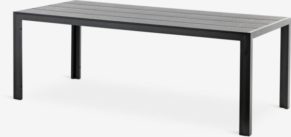 MADERUP L205 bord sort + 4 LOMMA stole sort