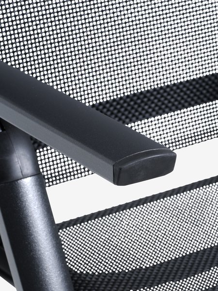 MADERUP L150 table noir + 4 LOMMA chaises inclinable noir