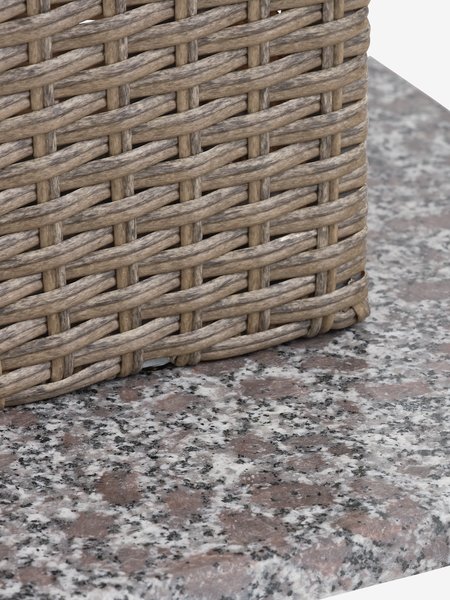 Tavolo bistrò THY P60xL60 cm naturale