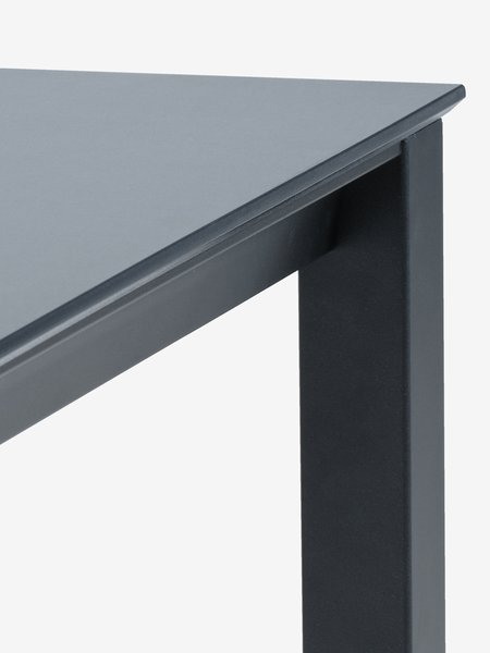 LANGET L207 bord sort + 4 KRISTIANSTAD stol grøn