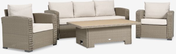 Loungeset STAVERN 5-sits natur