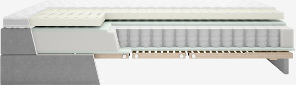 Elektrisch bed 90x200 TONDRA GE45 grijs-23 DREAMZONE