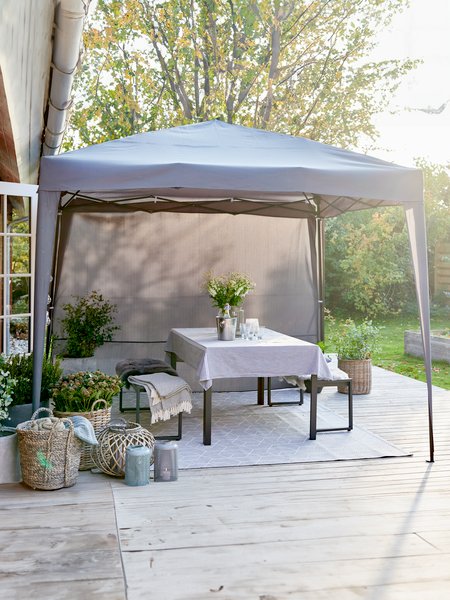 Pavillon-Seitenteil JERUP grau