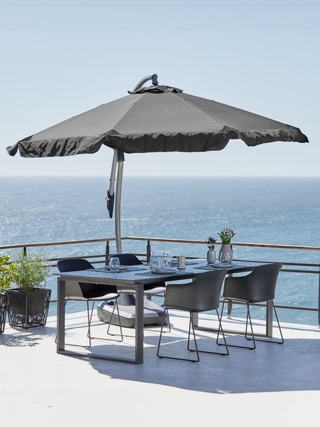 Hanging parasol HAUGESUND D300 black