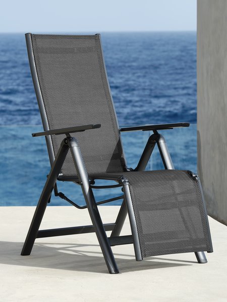 Chaise relax LOMMA noir