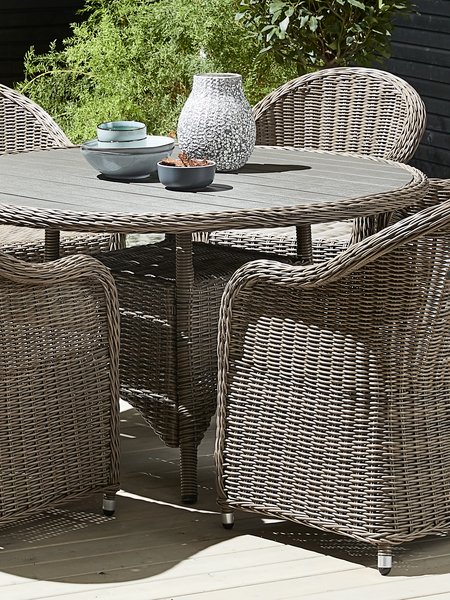 Table de jardin GAMMELBY Ø130 gris