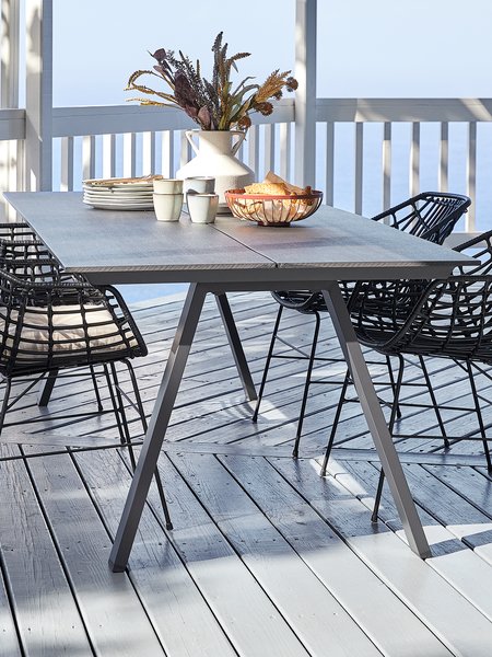 Table de jardin FAUSING l100xL220 noir