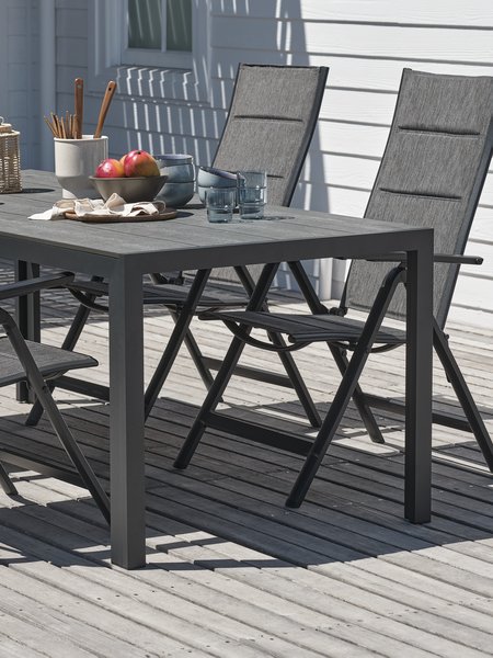 Tuintafel PINDSTRUP B90xL205 grijs