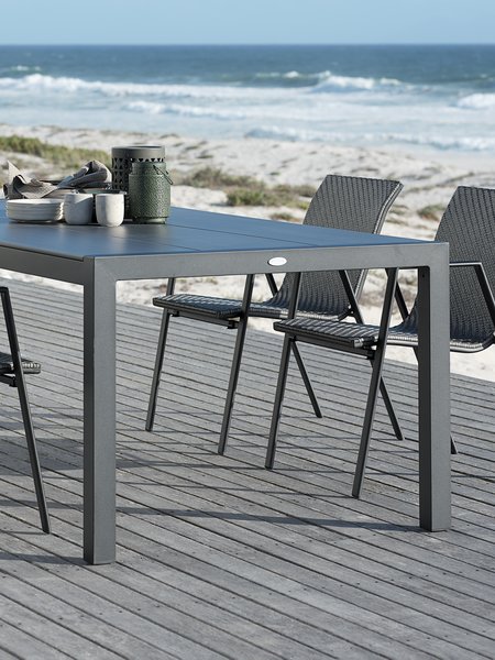 Table de jardin HAGEN l100xL214 gris